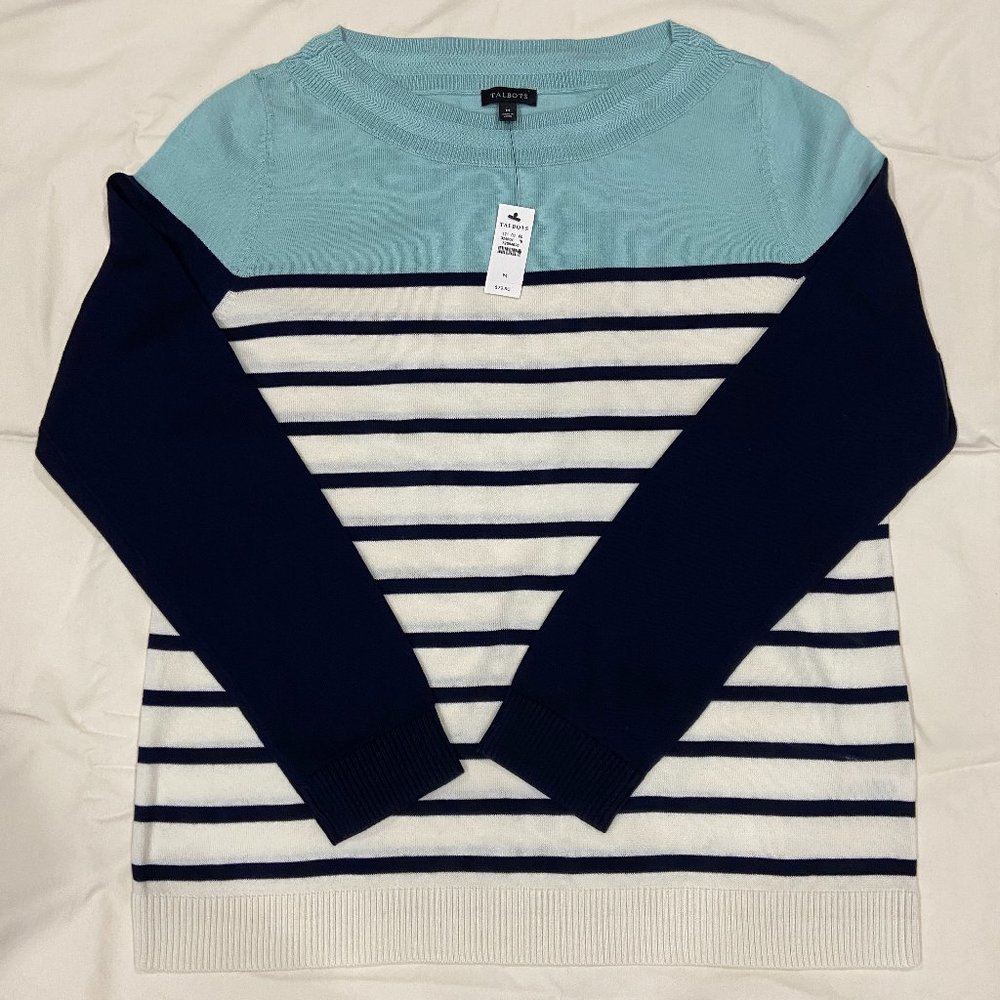 Talbots Boatneck Long Sleeve Sweater - Size M NWT